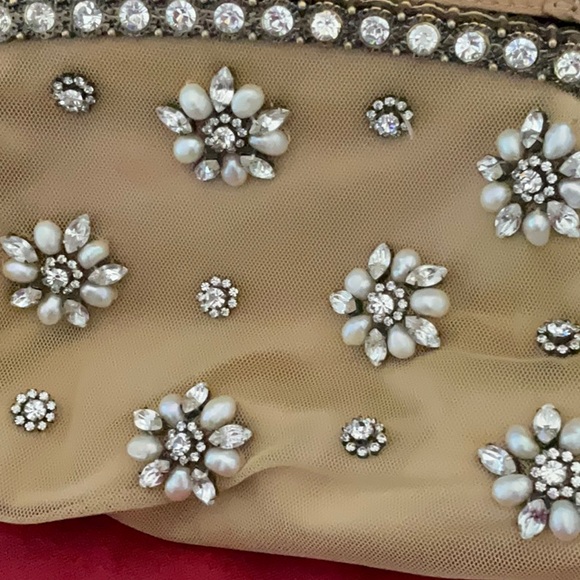 NWOT VALENTINO GARAVANI jeweled pearls floral crystal bag purse - Picture 10 of 10